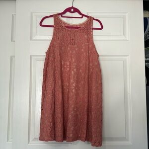 Coral/Dusty Pink Free People Shift Dress